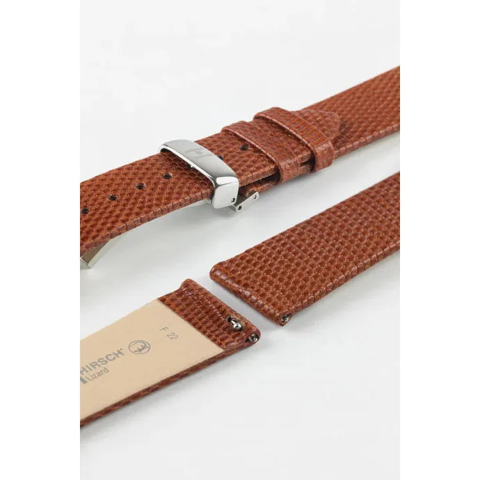 Gold Brown HIRSCH LONDON Genuine Louisiana Matte Alligator Watch Bracelet 042 07