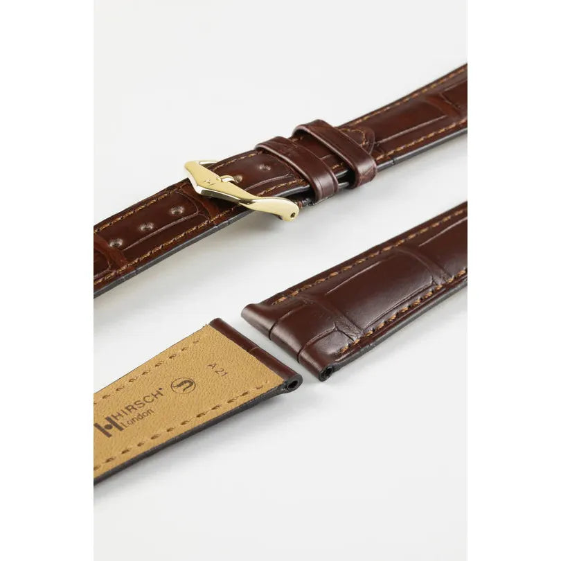 Brown HIRSCH LONDON Louisiana Alligator Watch Bracelet 042 07 NQ