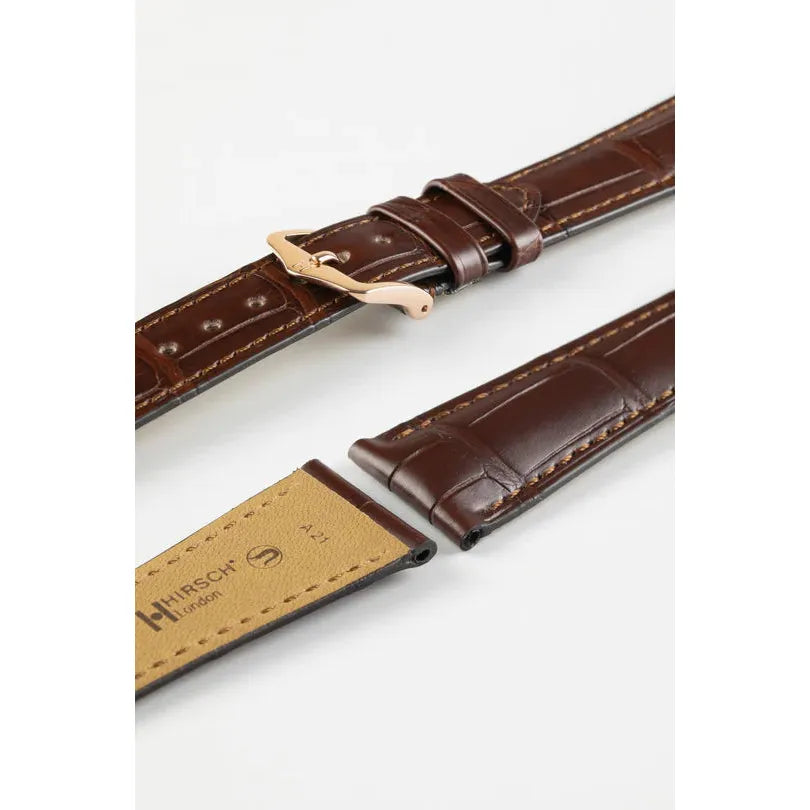 Brown HIRSCH LONDON Louisiana Alligator Watch Bracelet 042 07 NQ