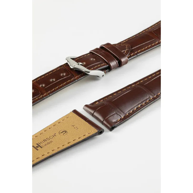 Brown HIRSCH LONDON Louisiana Alligator Watch Bracelet 042 07 NQ