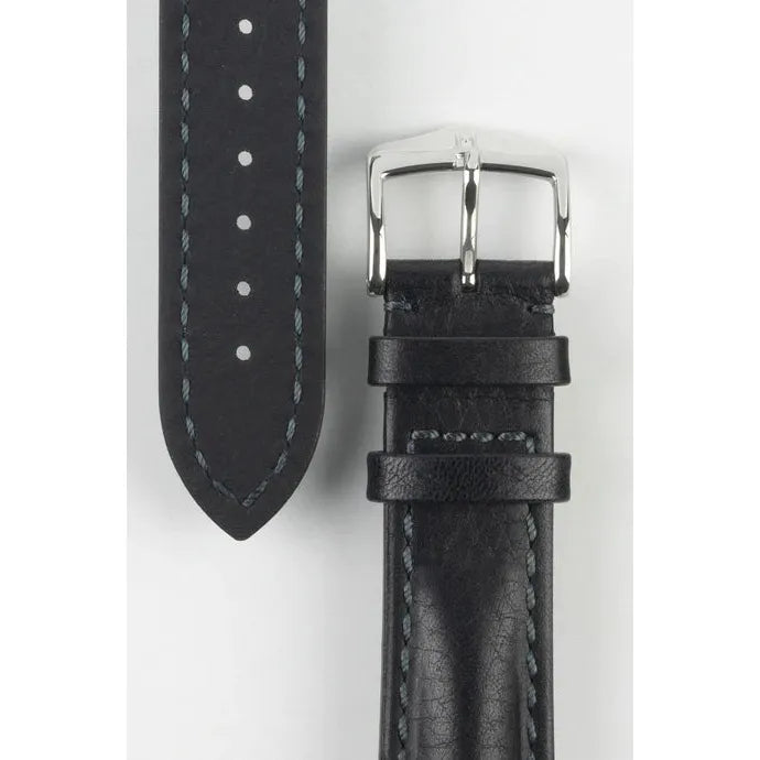 Black HIRSCH LUCCA Artisan Leather Watchband 049 02