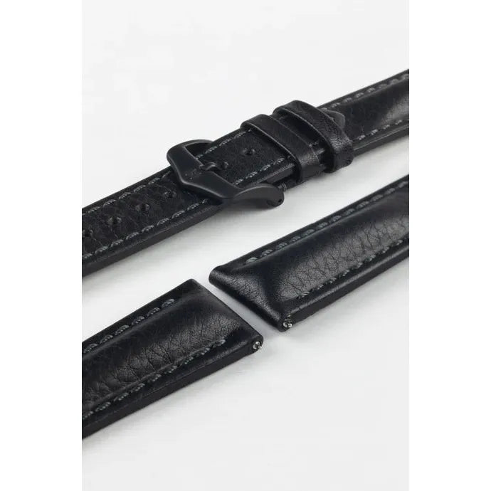 Black HIRSCH LUCCA Artisan Leather Watchband 049 02