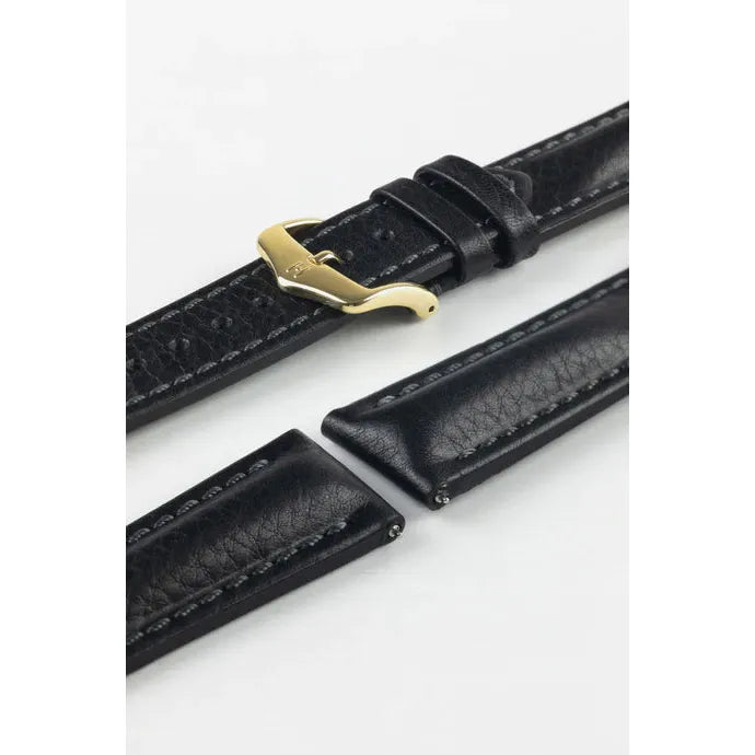 Black HIRSCH LUCCA Artisan Leather Watchband 049 02