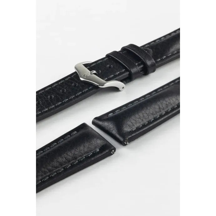 Black HIRSCH LUCCA Artisan Leather Watchband 049 02