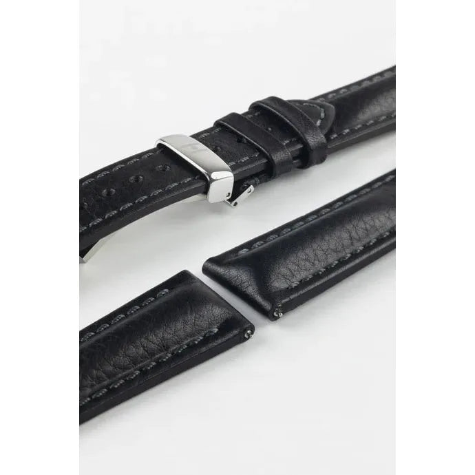 Black HIRSCH LUCCA Artisan Leather Watchband 049 02