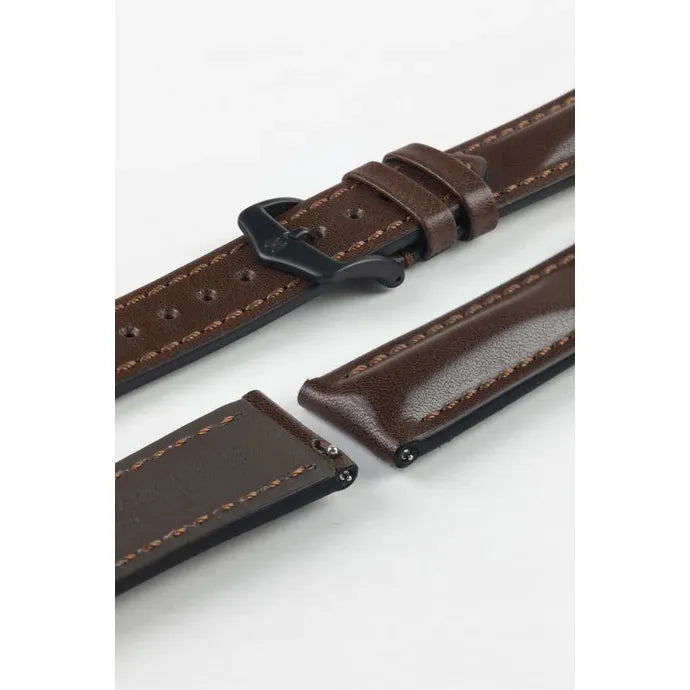 Brown HIRSCH LUCCA Artisan Leather Watchband 049 02