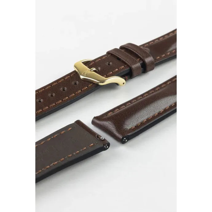 Brown HIRSCH LUCCA Artisan Leather Watchband 049 02