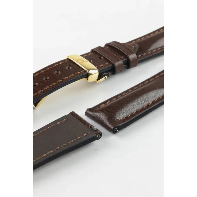 Brown HIRSCH LUCCA Artisan Leather Watchband 049 02