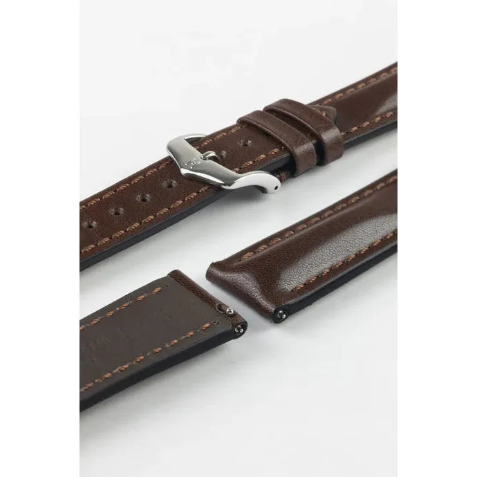 Brown HIRSCH LUCCA Artisan Leather Watchband 049 02