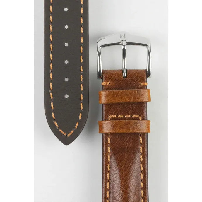 Gold Brown HIRSCH LUCCA Artisan Leather Watchband 049 02