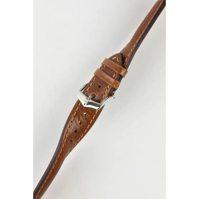 Gold Brown HIRSCH LUCCA Artisan Leather Watchband 049 02