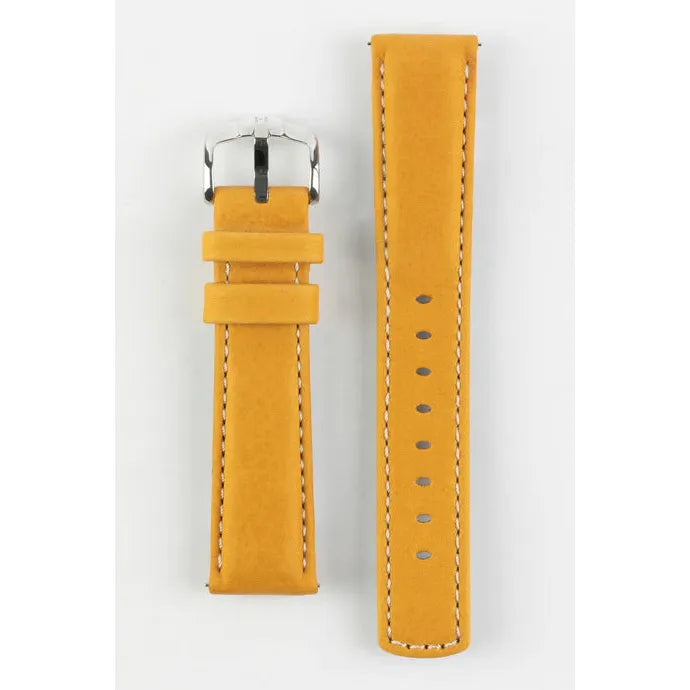 Gold Brown HIRSCH MARINER Water Resistant Saddle Leather Watchband 1450 21