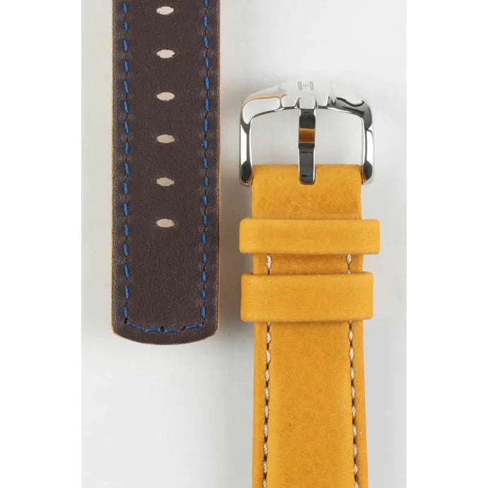 Gold Brown HIRSCH MARINER Water Resistant Saddle Leather Watchband 1450 21