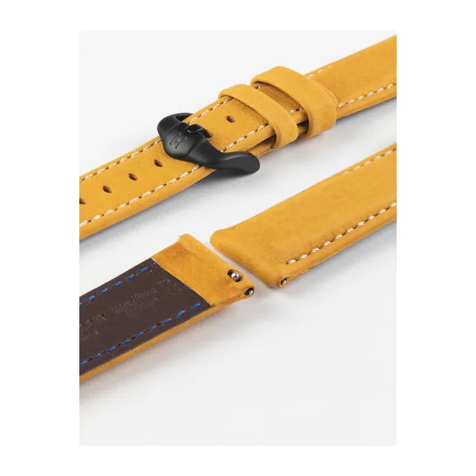 Gold Brown HIRSCH MARINER Water Resistant Saddle Leather Watchband 1450 21