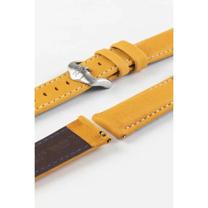 Gold Brown HIRSCH MARINER Water Resistant Saddle Leather Watchband 1450 21