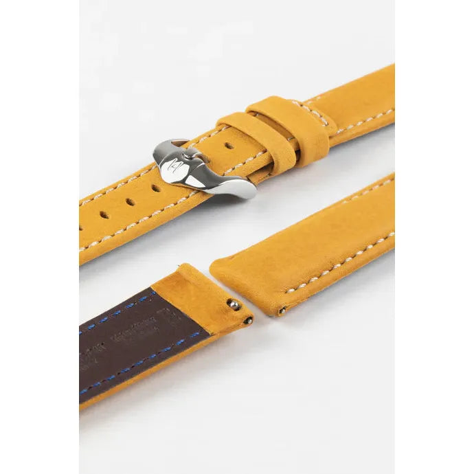 Gold Brown HIRSCH MARINER Water Resistant Saddle Leather Watchband 1450 21