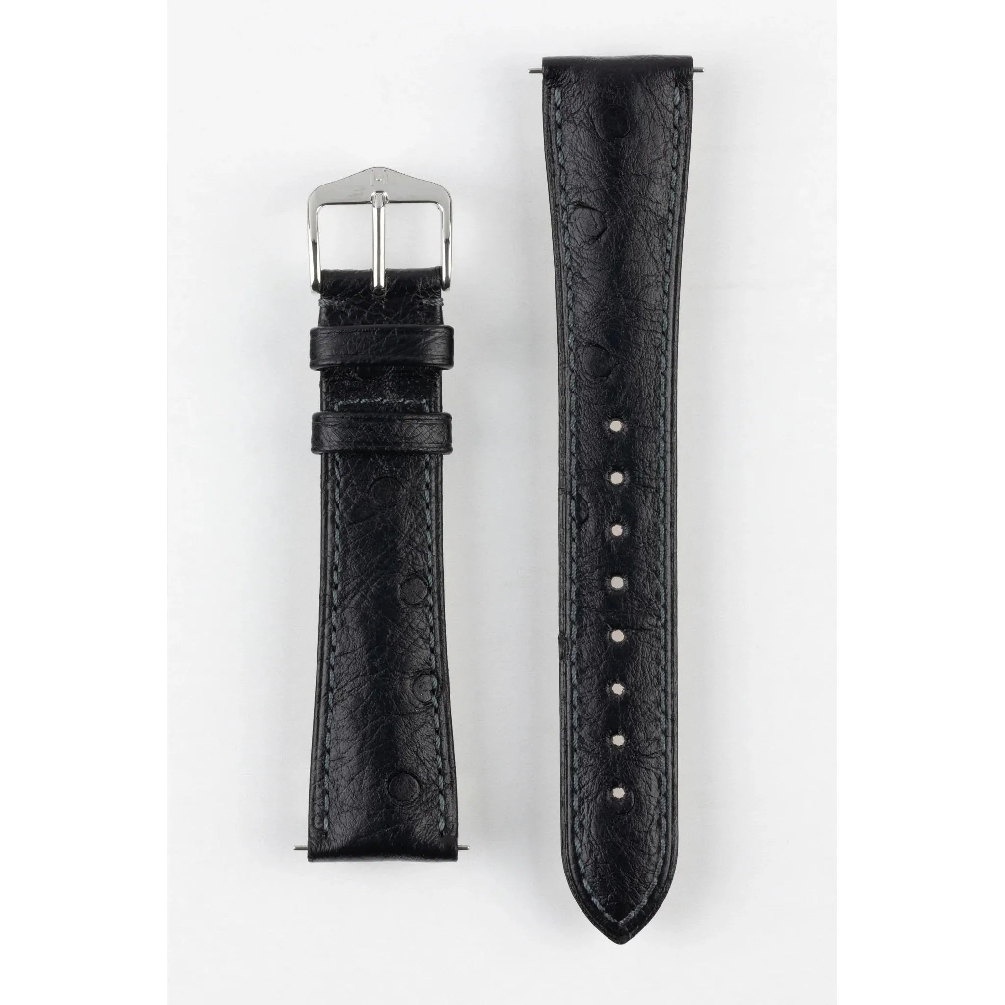 Black HIRSCH MASSAI OSTRICH Ostrich Watch Bracelet 043 62