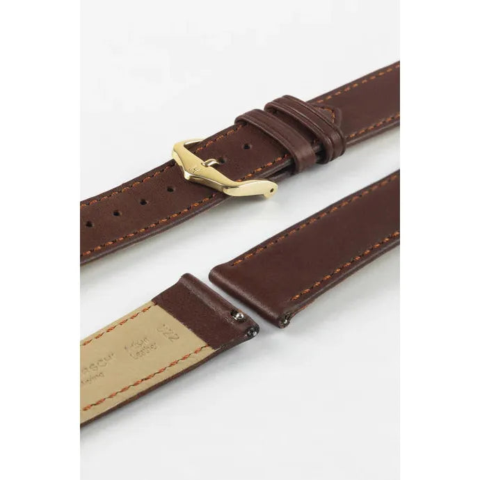 Brown HIRSCH MERINO French Nappa Sheepskin Watch Strap 012 06