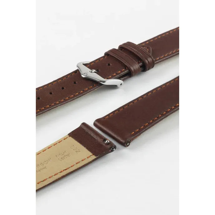 Gold Brown HIRSCH MERINO French Nappa Sheepskin Watch Strap 012 06