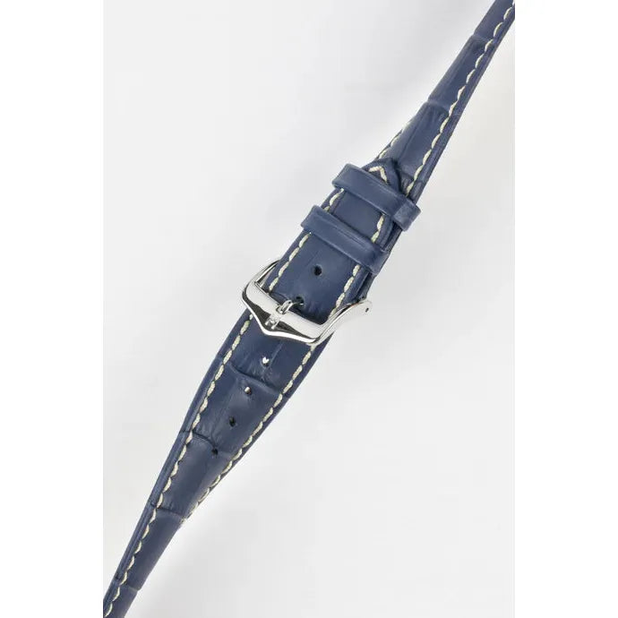 Blue HIRSCH MODENA Alligator Embossed Calfskin Watch Band 1030 28