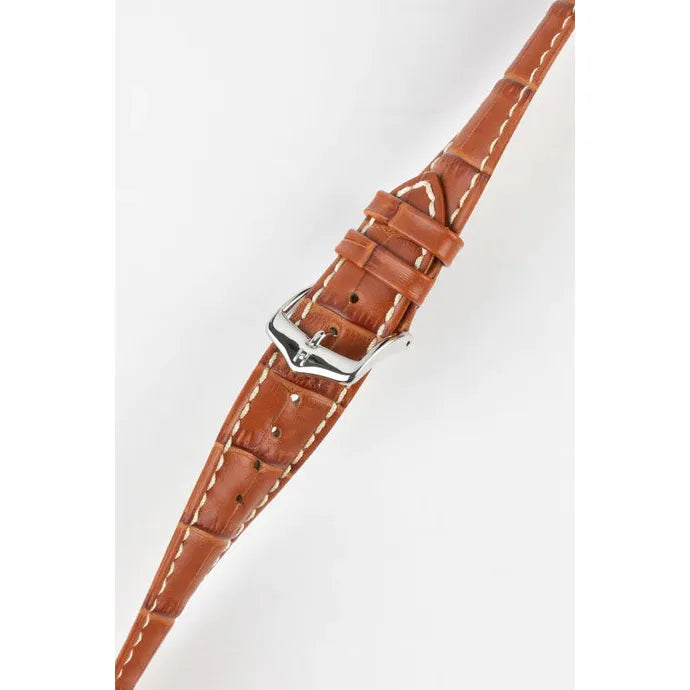 Honey HIRSCH MODENA Alligator Embossed Calfskin Watch Band 1030 28