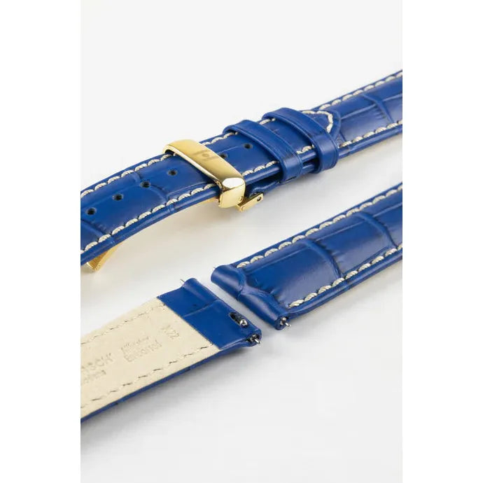 Royal Blue HIRSCH MODENA Alligator Embossed Calfskin Watch Band 1030 28