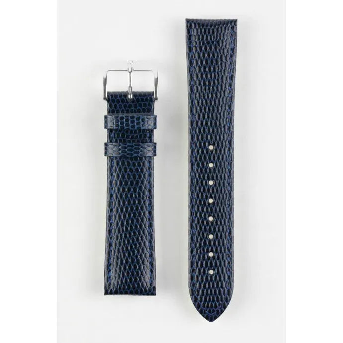 Blue HIRSCH RAINBOW Lizard Embossed Watch Strap 1230 26 NQ