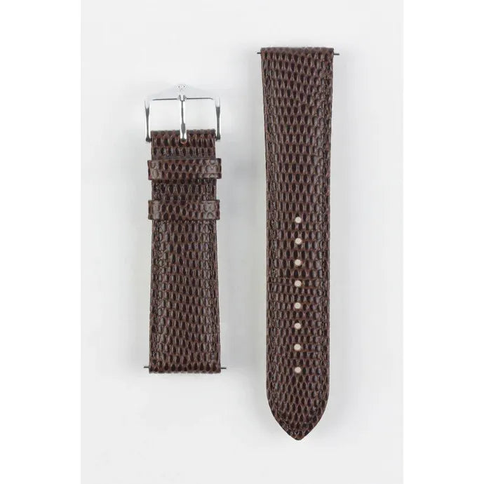 Brown HIRSCH RAINBOW Lizard Embossed Watch Strap