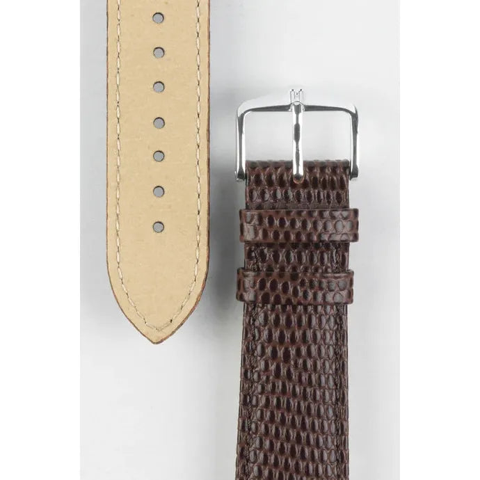 Brown HIRSCH RAINBOW Lizard Embossed Watch Strap