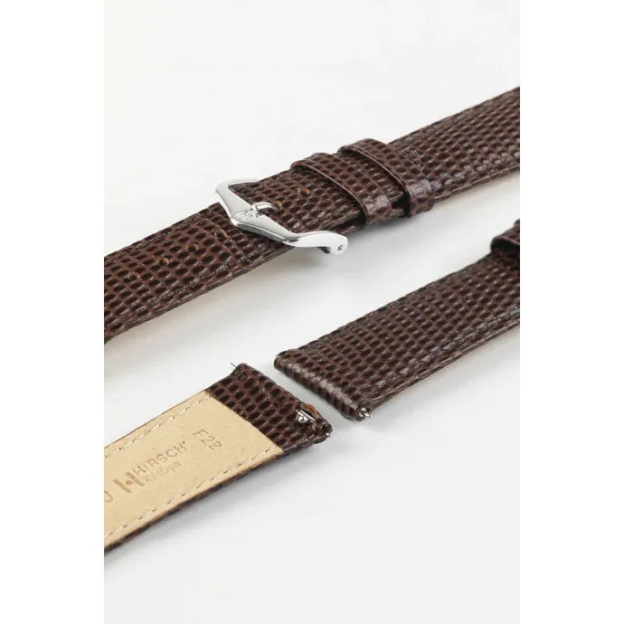 Brown HIRSCH RAINBOW Lizard Embossed Watch Strap