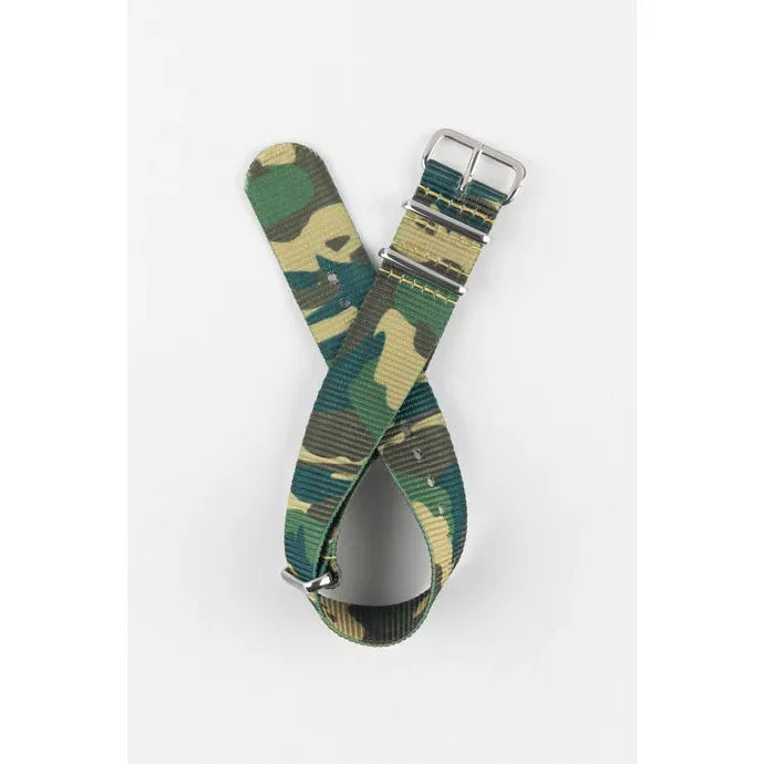 Green HIRSCH RUSH Military style Nylon Watch Strap 4040 60