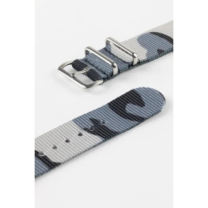 Grey HIRSCH RUSH Military style Nylon Watch Strap 4040 60