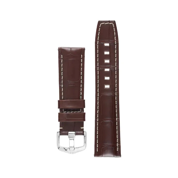 Brown HIRSCH TRITONE Genuine Matte Louisiana Alligator Watchband 086 07