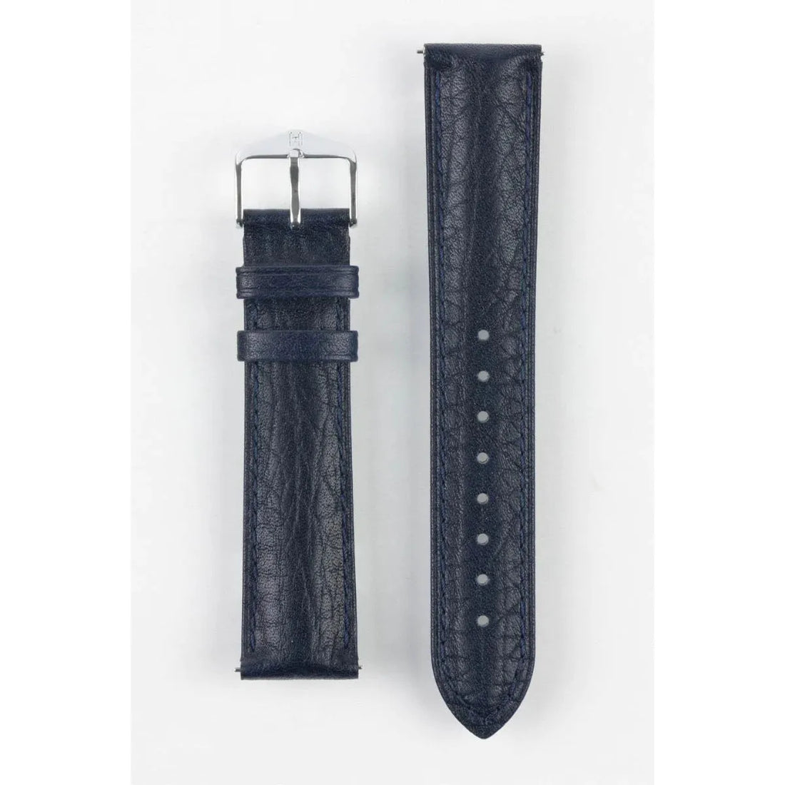 Blue HIRSCH CAMELGRAIN Pro Skin Watch Strap 010 09