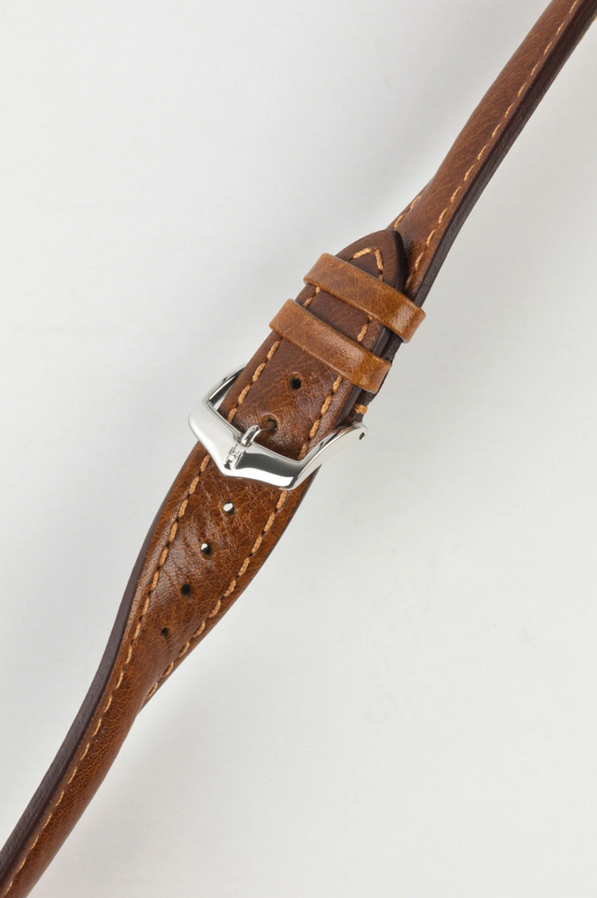 HIRSCH LUCCA Artisan Leather Watchband 049 02 - Gold Brown