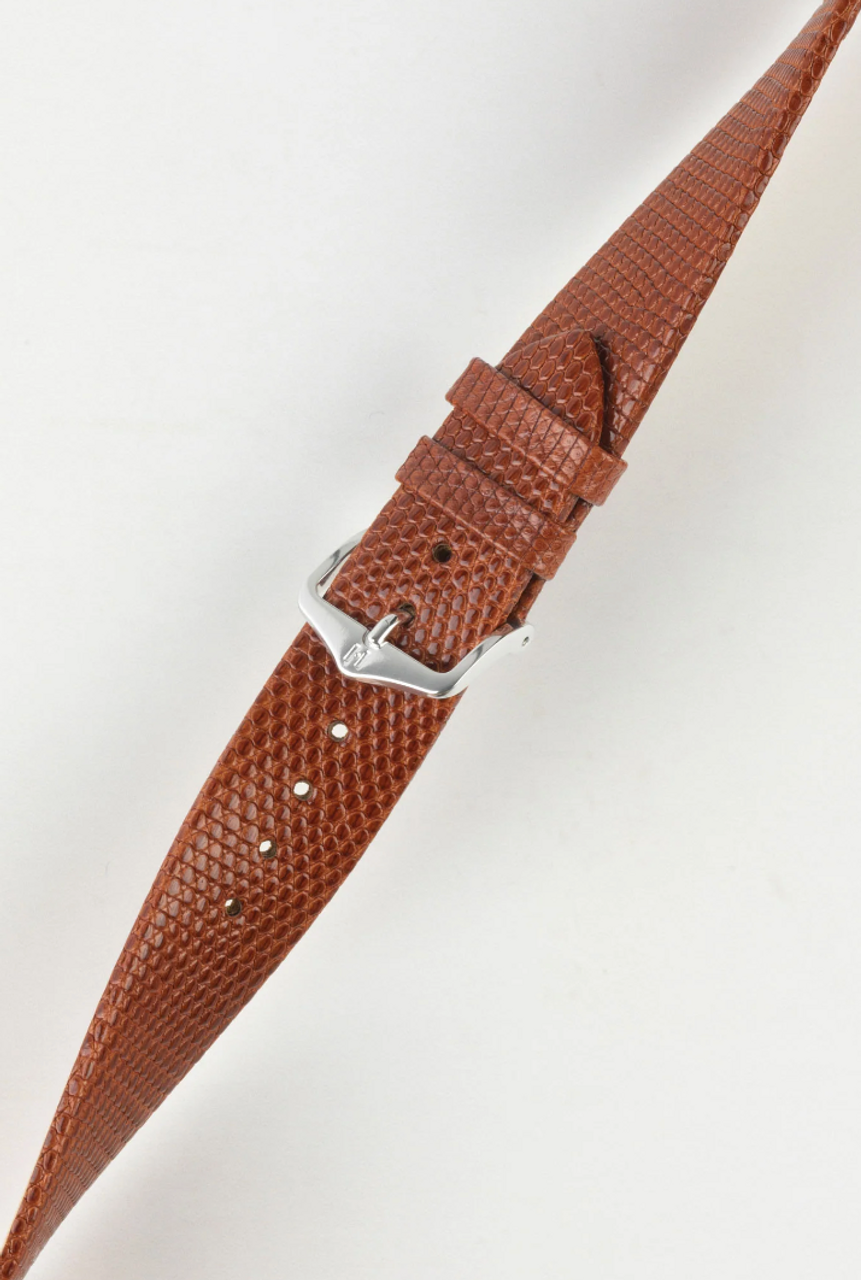 HIRSCH LIZARD Genuine Lizard Watch Bracelet 017 66 - Gold Brown