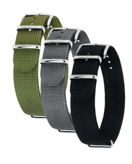 Hirsch - RUSH Recycled military Watchband - Grey