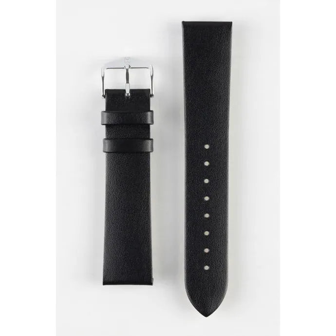 Black NQR HIRSCH TORONTO Classic Italian Watch Strap 037 02 NQ