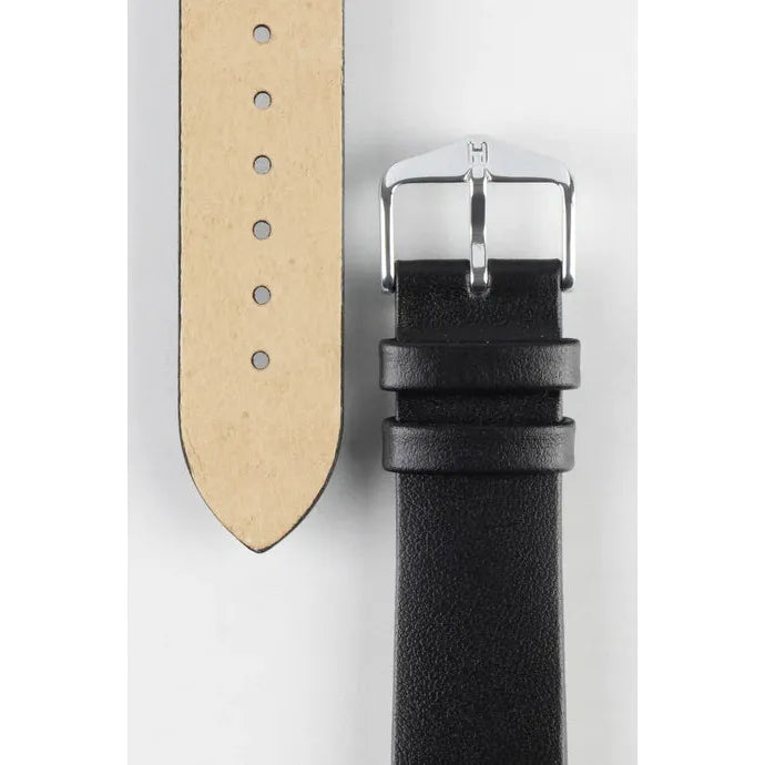 Black NQR HIRSCH TORONTO Classic Italian Watch Strap 037 02 NQ