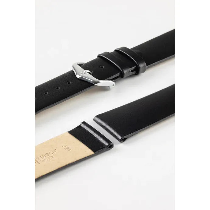 Black NQR HIRSCH TORONTO Classic Italian Watch Strap 037 02 NQ