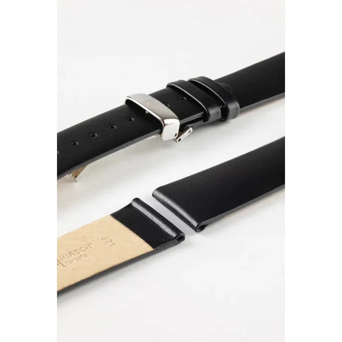 Black NQR HIRSCH TORONTO Classic Italian Watch Strap 037 02 NQ