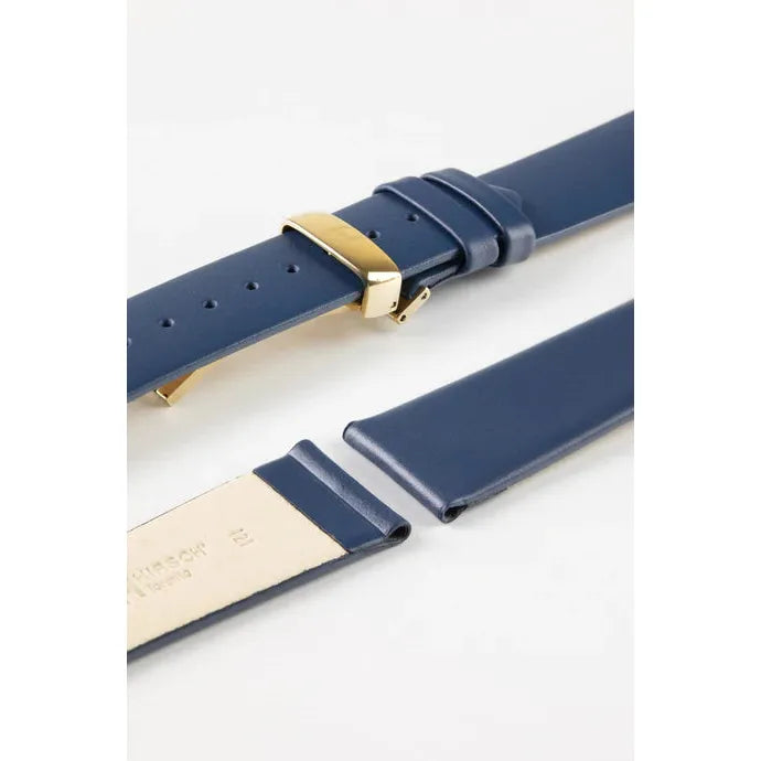 Blue NQR HIRSCH TORONTO Classic Italian Watch Strap 037 02 NQ