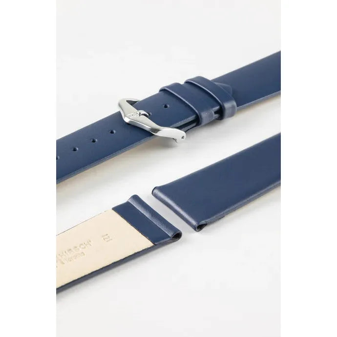 Blue NQR HIRSCH TORONTO Classic Italian Watch Strap 037 02 NQ