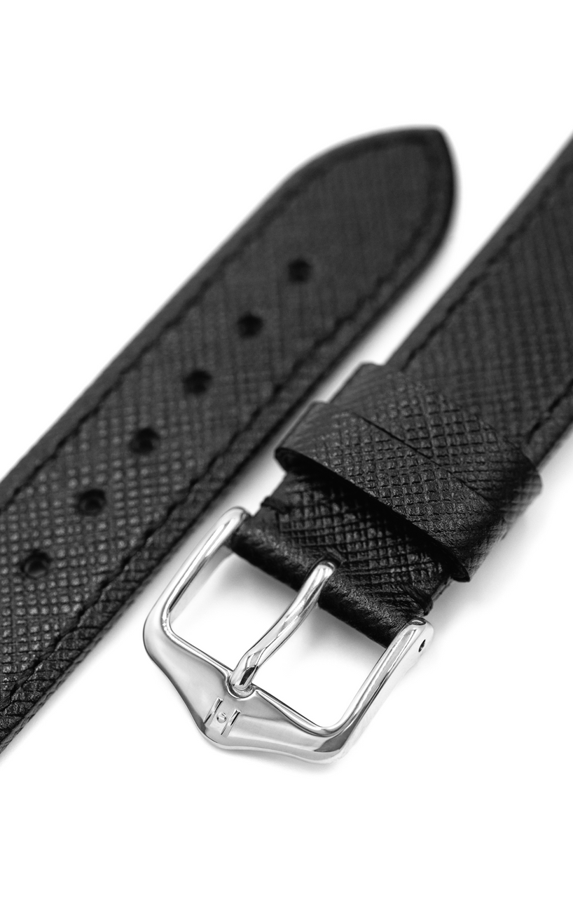 Hirsch - Giffone Calfskin Watchband 018 75 - Black