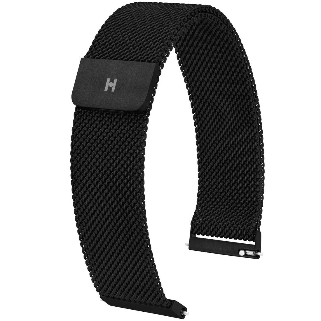 Hirsch - Milanaise Steel Watchband - Black