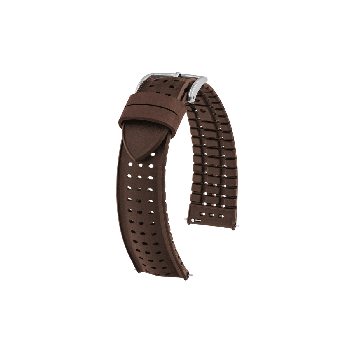 Hirsch NYAD Premium Caoutchouc Watchband - Brown