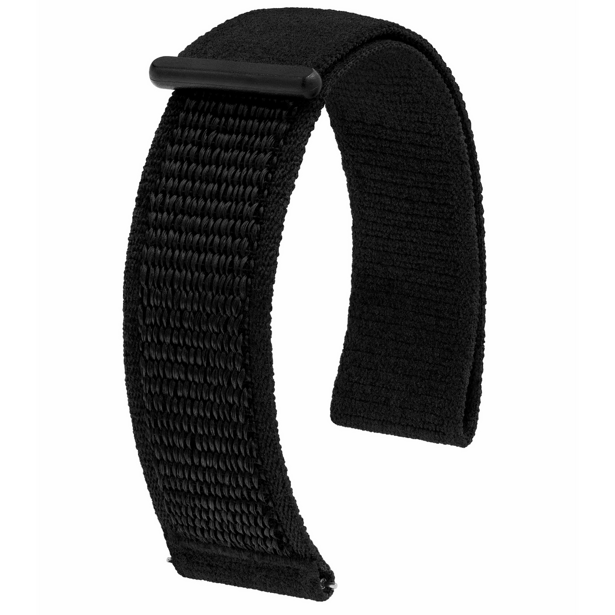 Hirsch Vocem Velcro Nylon Watchband - Black