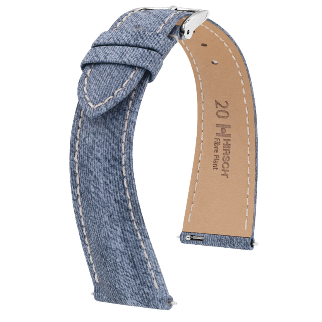 Hirsch Fibre Plant Watch Band - Denim