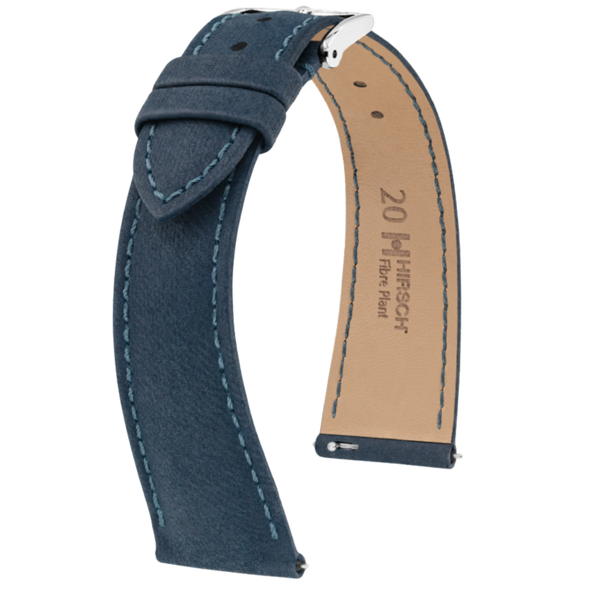 Hirsch Fibre Plant Watch Band - Dark Blue