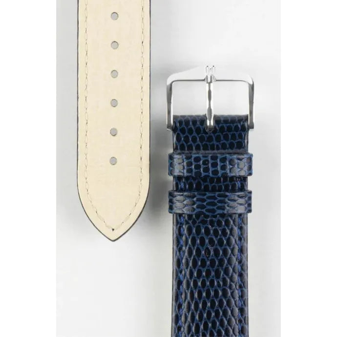 Blue HIRSCH RAINBOW Lizard Embossed Watch Strap 1230 26 NQ